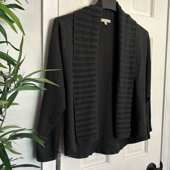 Joan vass gray open cardigan L - Picture 4 of 9